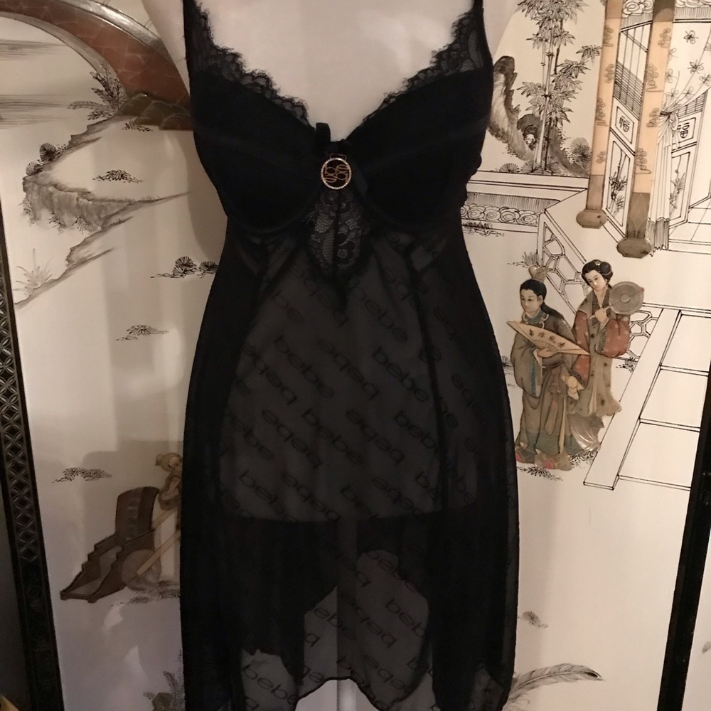 BEBE babydoll nightgown with handkerchief hem
